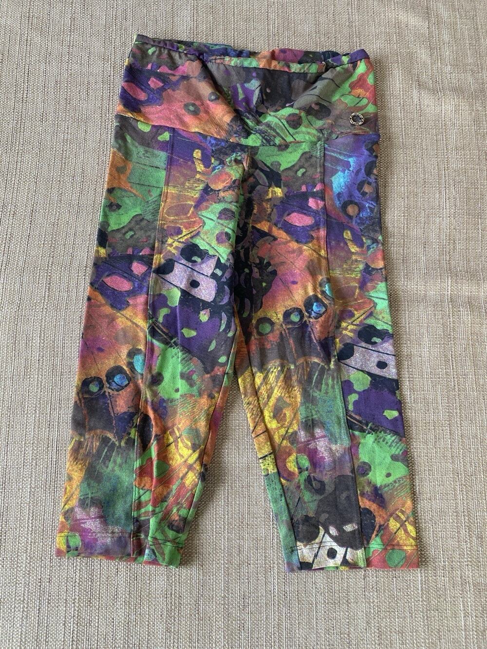 Bluefish Sport Urban Full Capri Pants Multicolor Abstract Print Size S M